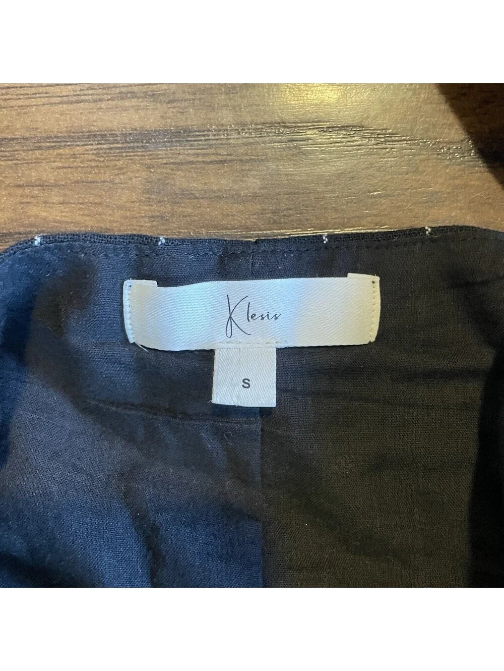 Klesis Pinstripe Maxi Dress In Black Size Small